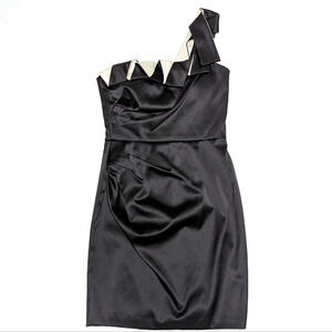 Max And Cleo Black with White Accent Special Occasion Dress Size 6